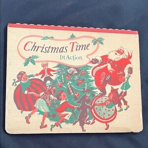 Christmas Time In Action Vtg 1949 Pop Up Book William Kemp Tilley Art 40s MCM